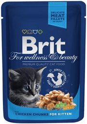 Brit Premium Kitten Pouch Chicken 2.52 kg фото